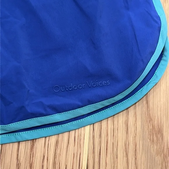 *NWT Outdoor Voices 3" Royal Blue Skirt with Aqua Trim Tennis Golf Activewear - Picture 3 of 10